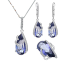 Blue Mystic Quartz 925 Silver Jewelry Set