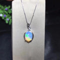 Natural Australian Opal Necklace | Color-Changing 925 Sterling Silver