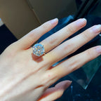 10Ct Moissanite Engagement Ring | 925 Sterling Silver VVS1 D Color