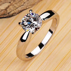 1Ct D Color VVS1 Moissanite Ring | 925 Sterling Silver Engagement Ring