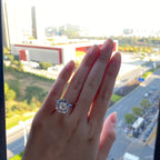 10Ct Moissanite Engagement Ring | 925 Sterling Silver VVS1 D Color