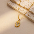 Rose Flower Pendant Necklace – Gold Color Tulip Necklace for Women