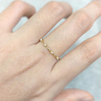 14K Gold Twisted Band Moissanite Ring – 925 Sterling Silver Stackable Wedding Band