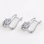 4.44Ct Iolite Blue Mystic Quartz Clip Earrings in 925 Sterling Silver