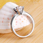 1Ct D Color VVS1 Moissanite Ring | 925 Sterling Silver Engagement Ring