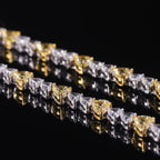 Art Deco Fancy Light Yellow Diamond-Fire CZ Tennis Bracelet – 925 Sterling Silver