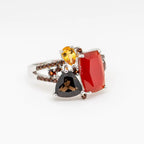 Natural Carnelian Gemstone Ring 925 Sterling Silver