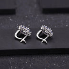 1.89Ct Natural Blue Sapphire Stud Earrings | 925 Sterling Silver Vintage Jewelry
