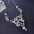 Natural Blue Topaz Necklace | 925 Sterling Silver Solitaire Pendant