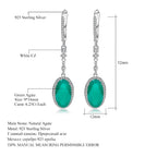 12.5Ct Natural Green Agate Drop Earrings