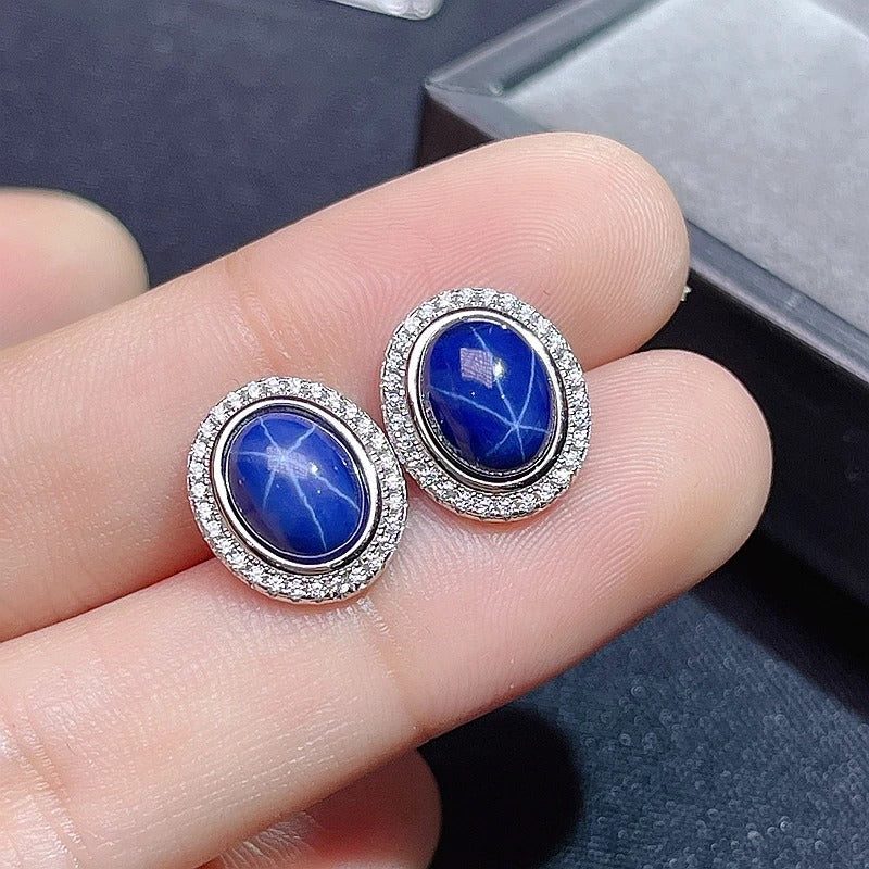 Natural Star Sapphire Jewelry Set | 925 Sterling Silver Party Set