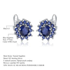 1.89Ct Natural Blue Sapphire Stud Earrings | 925 Sterling Silver Vintage Jewelry