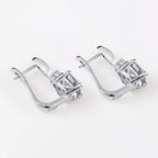 4.44Ct Iolite Blue Mystic Quartz Clip Earrings in 925 Sterling Silver