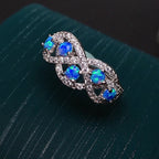 Blue Fire Opal Ring for Women | 925 Sterling Silver | Special Promotion