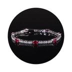 Lab Grown Ruby Tennis Bracelet 925 Sterling Silver