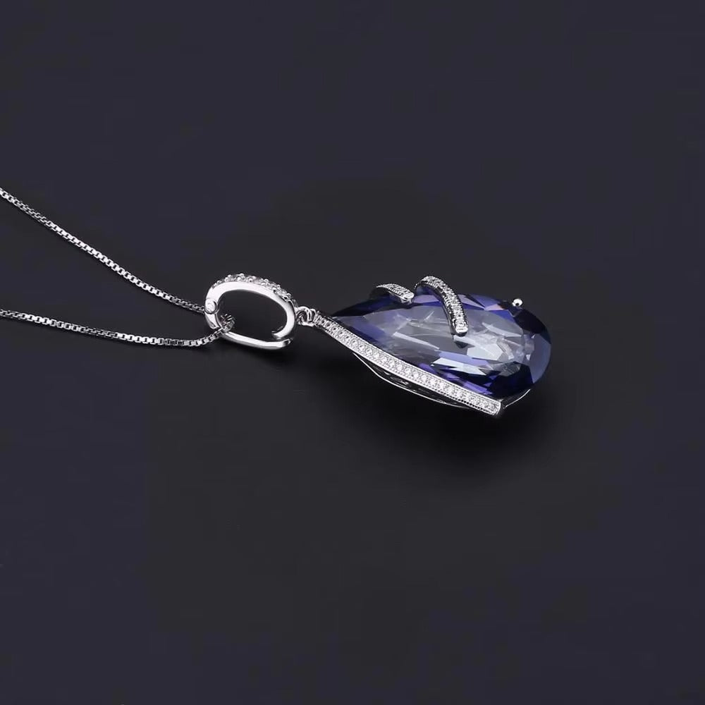 Blue Mystic Quartz 925 Silver Jewelry Set